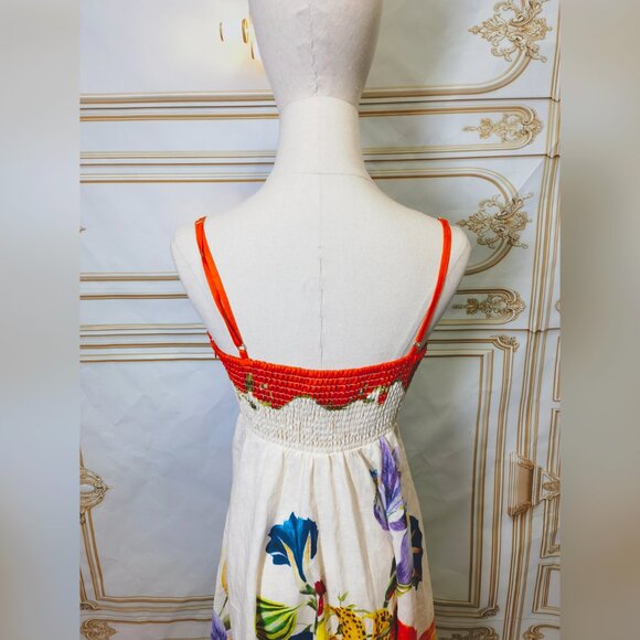 Alemais Flores Printed Flax Maxi Dress Multicoloured - Picture 9 of 12